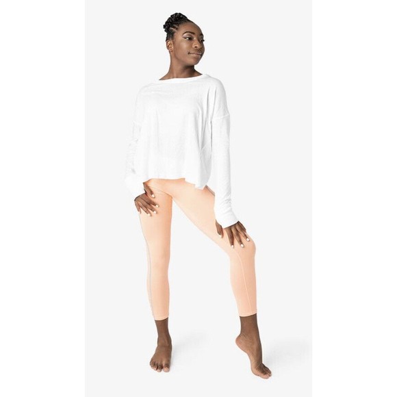 FREE PEOPLE MOVEMENT You're A Peach Activewear Leggings Contrast Seams Size S - Picture 10 of 10